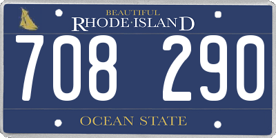 RI license plate 708290