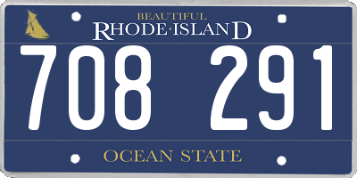 RI license plate 708291