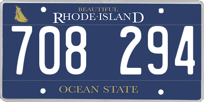 RI license plate 708294