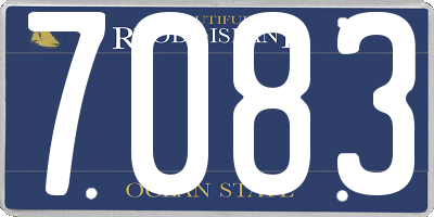 RI license plate 7083