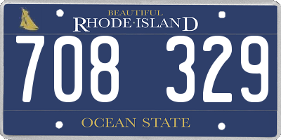 RI license plate 708329