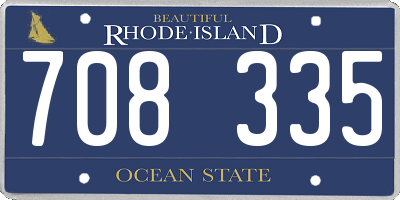 RI license plate 708335