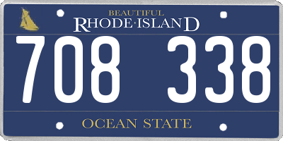 RI license plate 708338