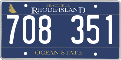 RI license plate 708351