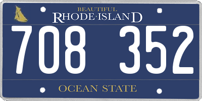 RI license plate 708352