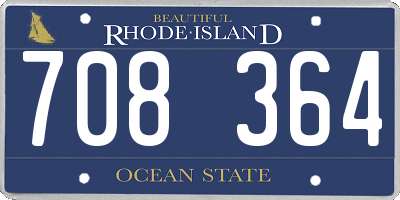 RI license plate 708364