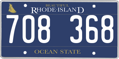 RI license plate 708368