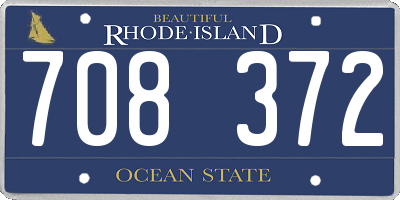 RI license plate 708372