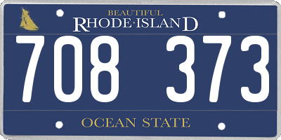RI license plate 708373