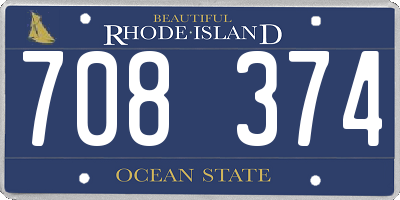 RI license plate 708374