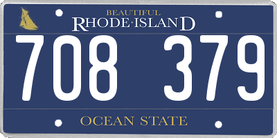 RI license plate 708379