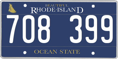 RI license plate 708399