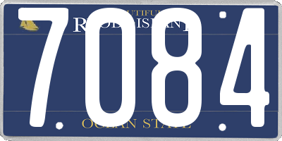 RI license plate 7084