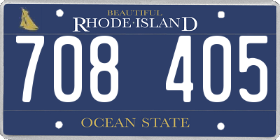 RI license plate 708405