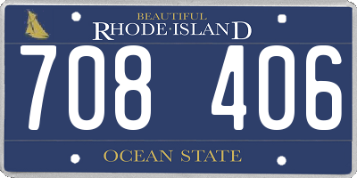 RI license plate 708406