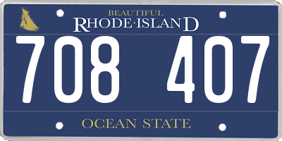 RI license plate 708407