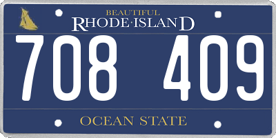 RI license plate 708409