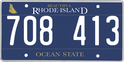 RI license plate 708413