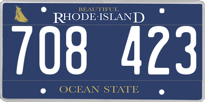 RI license plate 708423