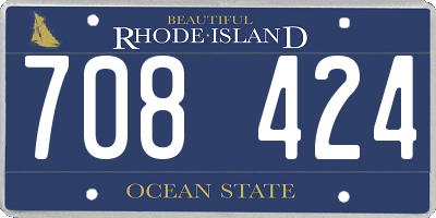 RI license plate 708424