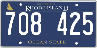 RI license plate 708425