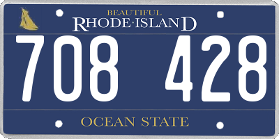 RI license plate 708428