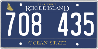 RI license plate 708435