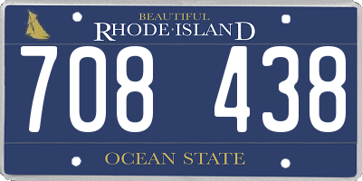 RI license plate 708438