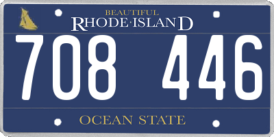 RI license plate 708446