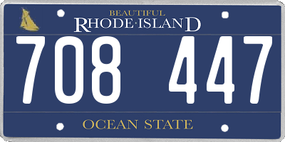 RI license plate 708447