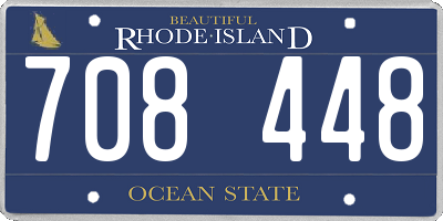 RI license plate 708448