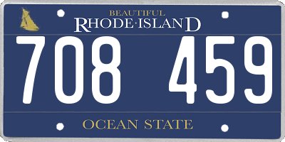 RI license plate 708459