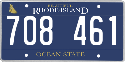 RI license plate 708461