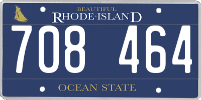 RI license plate 708464