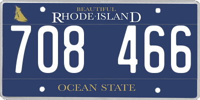RI license plate 708466