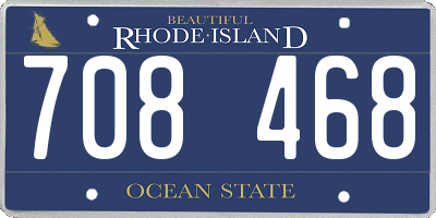 RI license plate 708468