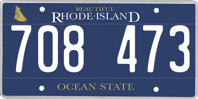RI license plate 708473