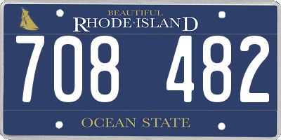 RI license plate 708482