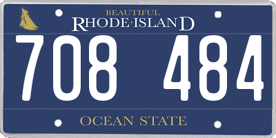 RI license plate 708484