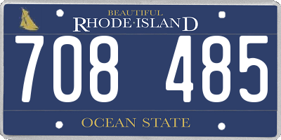 RI license plate 708485