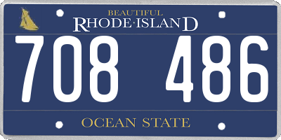 RI license plate 708486