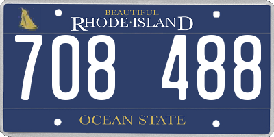 RI license plate 708488