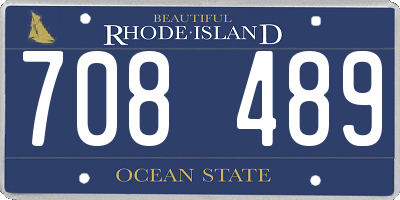 RI license plate 708489