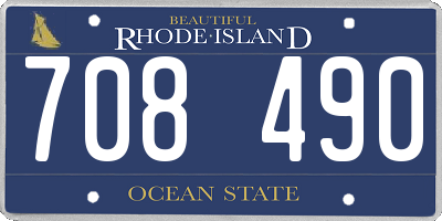 RI license plate 708490