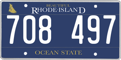 RI license plate 708497