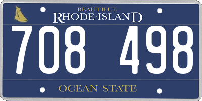 RI license plate 708498