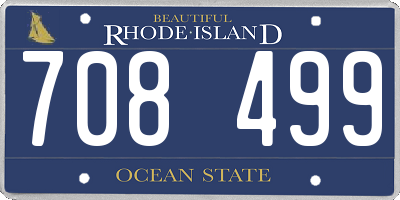 RI license plate 708499