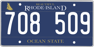 RI license plate 708509