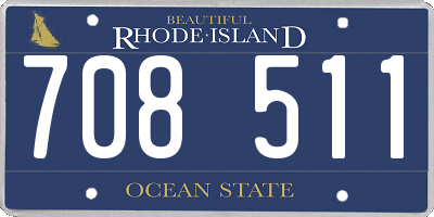 RI license plate 708511
