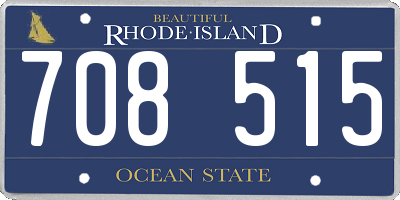 RI license plate 708515